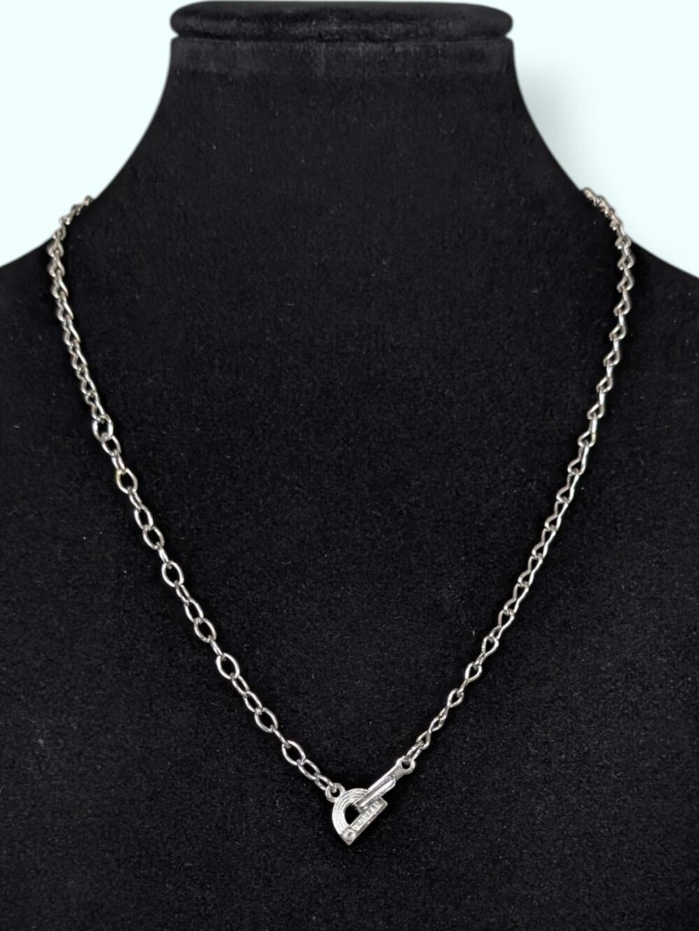 D'Orlan Silver Tone Chain Necklace